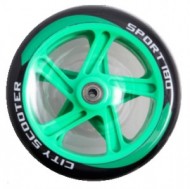 Набор колес и подшипников TECH TEAM TT 180 мм PU, зеленый TT 0194