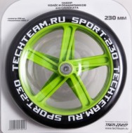 Набор колес и подшипников TECH TEAM TT 230 мм PU, зеленый TT 0158