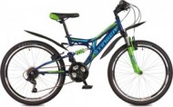 Велосипед STINGER 24' двухподвес, HIGHLANDER 100 V синий  24 SFV.HILAND 1.16 BL 7 (17-К)