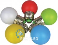  RL   - LED 45 1W  E 27, RGB RL-BL-E27-G45-RGB