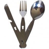 Набор столовых приборов нержавеющая сталь, (нож, вилка, ложка) 16 см, в чехле BOYSCOUT 61085