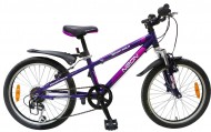 Велосипед 20' хардтейл, рама алюминий NOVATRACK NEON фиолетовый, 6 ск. 20 AH 6 V.NEON.VL 5