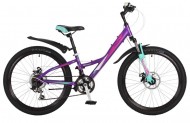 Велосипед STINGER 24' хардтейл, рама женская, алюминий, диск, GALAXY D фиолетовый 24 AHD. GALAXD. 11