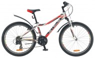 Велосипед 24' хардтейл, рама алюминий STELS NAVIGATOR-420 белый/черный/красный, 18 ск., 13'