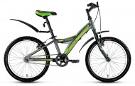 Велосипед 20' рама алюминий FORWARD COMANCHE 1.0 серый, тормоз V-brake, 1ск., 10,5' RBKW81601003