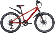 Велосипед 24' хардтейл NOVATRACK EXTREME диск, красный, 6 ск., 12' 24SH6SD.EXTREME.12RD21 (А21)