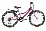 Велосипед 24' рама женская NOVATRACK ALICE диск, пурпурный, 6 ск., 10' 24SH6SD.ALICE.10PR2