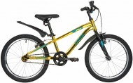 Велосипед 20' рама алюминий NOVATRACK PRIME золотой металлик, 1 ск., V-brake 207APRIME1V.GGD20