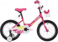 Велосипед 16' NOVATRACK TWIST розовый + корзина 161 TWIST.PN 20