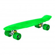 Скейтборд 22'*6', 60*45 мм PU , пластик, прозрачный зеленый 9932G