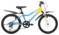 Велосипед MAVERICK 20' хардтейл, рама алюминий, D 37 AL голубой-желтый, 6 ск.