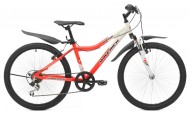 Велосипед MAVERICK 24' хардтейл, рама женская, алюминий, D 42 AL диск, красный-белый, 6 ск. (19-З)